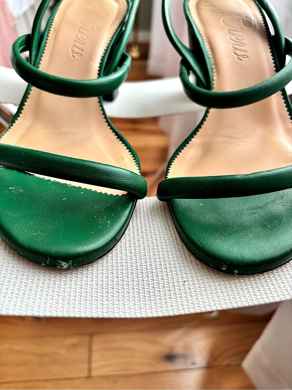 J.Crew Green Block Heel Sandals US 8 - Picture 4 of 6